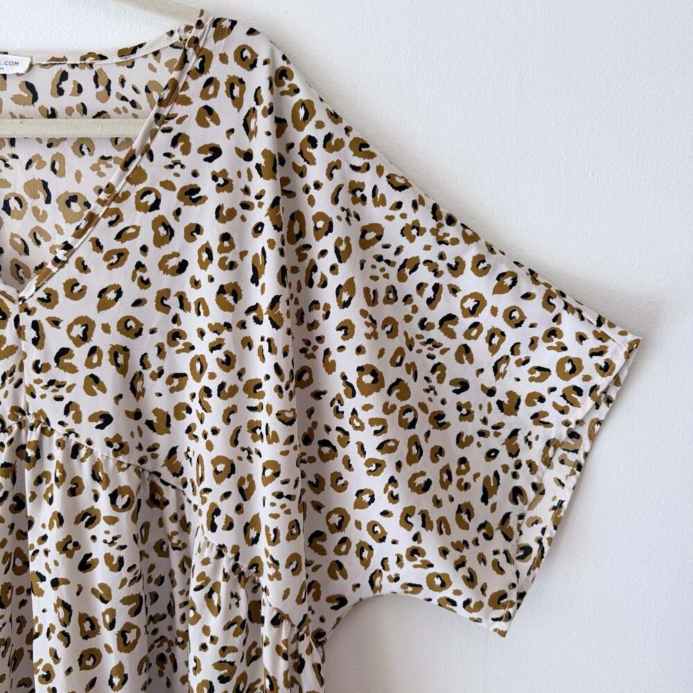 Chic Soul Babydoll Dress, Leopard (1x)